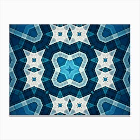 Abstract Pattern Of Blue Lines Canvas Print