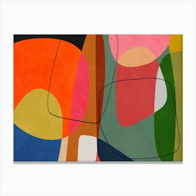 Overlapping Pieces Canvas Print