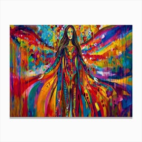 Bountiful Mother - Angel Of The Rainbow Canvas Print