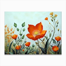 Orange Poppies Canvas Print