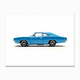 Toy Car 69 Dodge Charger Blue Canvas Print
