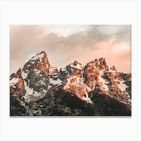 Pastel Mountain Sunset Canvas Print