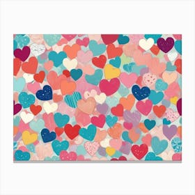 Hearts 3 Canvas Print