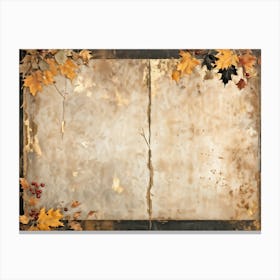 A Vintage Thanksgiving Themed Backdrop Illustrating The Fusion Of Rustic Material And Luxurious Ant (1) Canvas Print