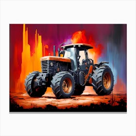 Tractor Painting Canvas Print