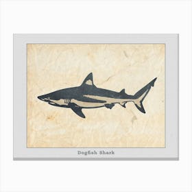 Dogfish Shark Silhouette 8 Poster Canvas Print