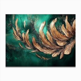 Gold Feathers 7 Canvas Print