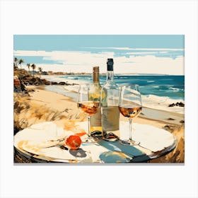 Wine On The Beach Canvas Print