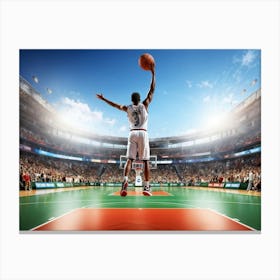 Basketball Player In Action 11 Canvas Print