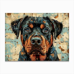 Rottweiler Fine Art Portrait 1 Canvas Print