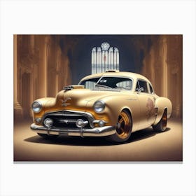 Gold Vintage Car Classic 1 Canvas Print