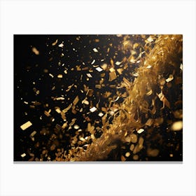 Gold Confetti 2 Canvas Print