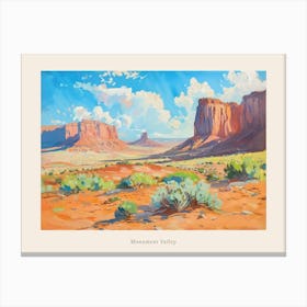 Western Landscapes Monument Valley 4 Poster Canvas Print