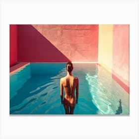 In A Swimming Pool Canvas Print