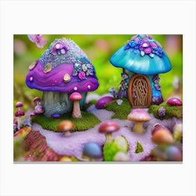 Fluorescent Fae Lodge Canvas Print