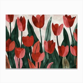 Red Tulips 15 Canvas Print