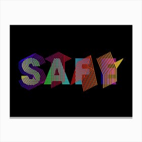 Stay Safe Colourful Canvas Print