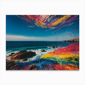 Rainbows On The Beach Canvas Print