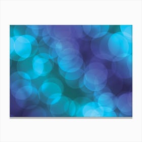 Blue Bokeh Background Canvas Print