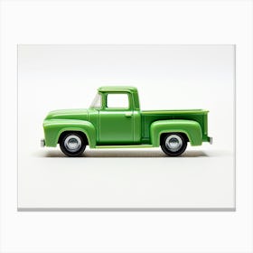 Toy Car 56 Ford Truck Green Canvas Print