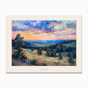 Western Sunset Landscapes Black Hills South Dakota 1 Poster Canvas Print