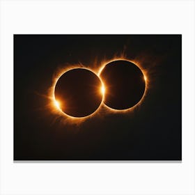 Solar Eclipse - Solar Eclipse Stock Videos & Royalty-Free Footage 1 Canvas Print