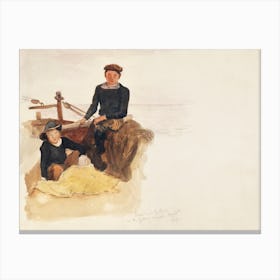 Oscar And Bobino On The Fishing Smack From Scrapbook (1874), John Singer Sargent Canvas Print