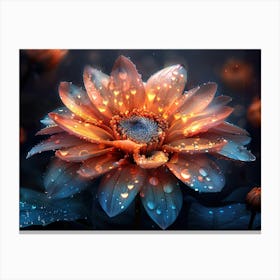 Flower In The Rain Canvas Print