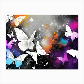 Butterflies In The Sky 21 Canvas Print