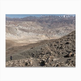 Hiking In The Himalayas, Mustang Nepal Canvas Print