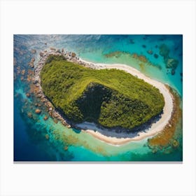 An Island In The Middle Of The Ocean Canvas Print