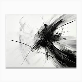 Movement Abstract Black And White 7 Canvas Print