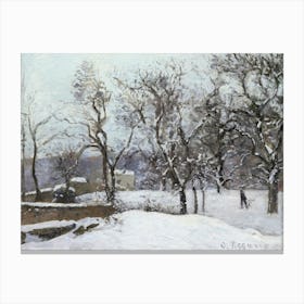Snow at Louveciennes (ca. 1870), Camille Pissarro Canvas Print