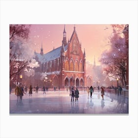 Ice Skating Scene 1 Canvas Print