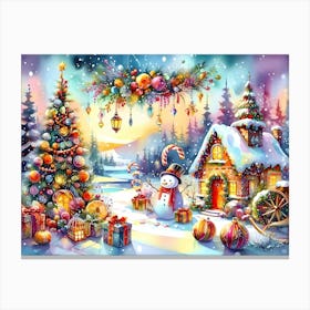 Christmas Village 4 Canvas Print