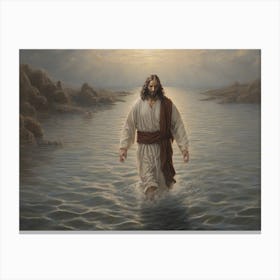 Jesus Walking On Water Canvas Print