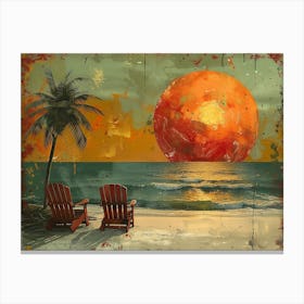 Sunset On The Beach 7 Canvas Print