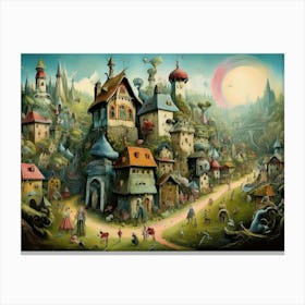 Fantasy Village 2 Canvas Print