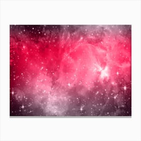 Pink Sky Galaxy Space Background Canvas Print