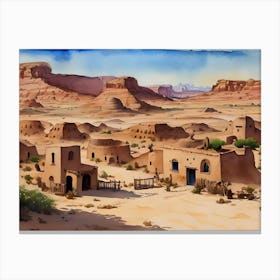 Aztec Village Canvas Print