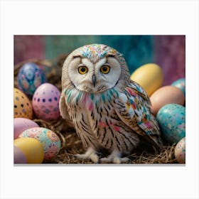 Easter Owl 3 Canvas Print
