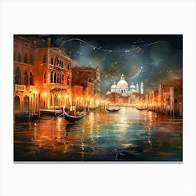 Venice At Night 1 Canvas Print