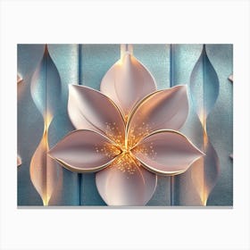 Paper Flower Wall Art Canvas Print