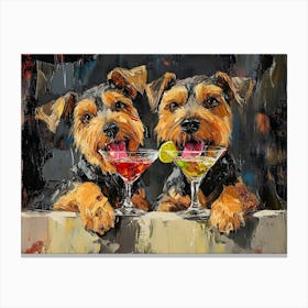 Terriers At The Bar 1 Canvas Print