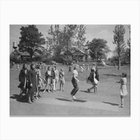 Untitled Photo, Possibly Related To Schoolchildren Jumping Rope, San Augustine, Texas By Russell Lee Canvas Print
