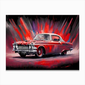 Classic Red Car Canvas Print