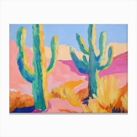 Cactus In The Desert Canvas Print