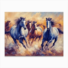 Wild Mustangs Canvas Print