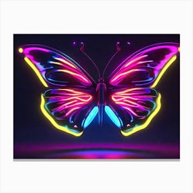 Neon Butterfly Canvas Print