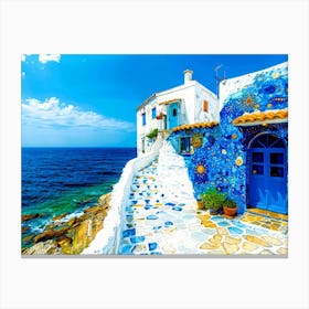 Seaside Vacation - Crete Greece Canvas Print